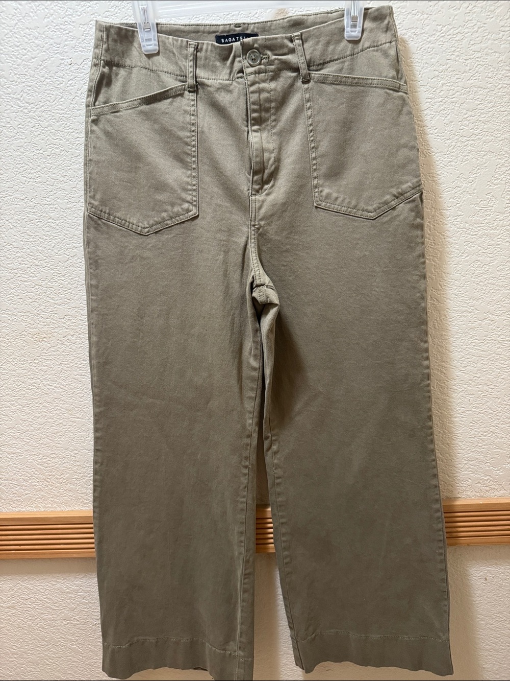 bagatelle women’s Olive Green Straight Wide Leg Jeans size 14P